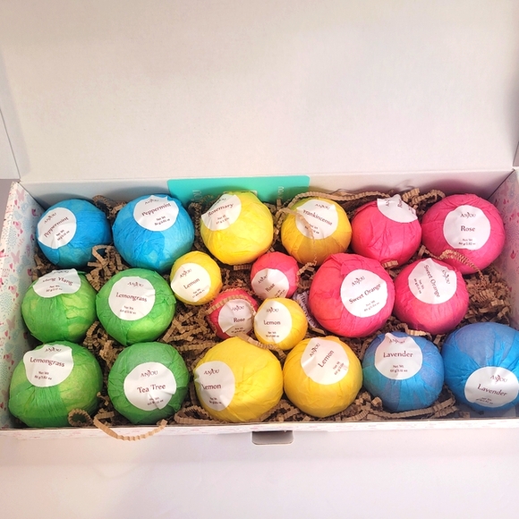 20 pcs Anjou Natural Bath Bombs SPA Essential Oils Relaxing Birthday Mother Gift - Picture 6 of 7